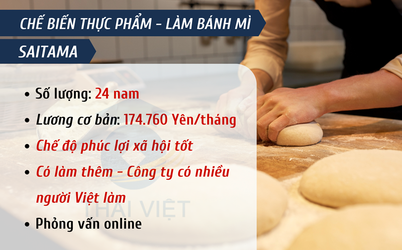 ĐƠN HÀNG LÀM BÁNH MÌ TẠI SAITAMA CÓ NGƯỜI VIỆT LÀM 