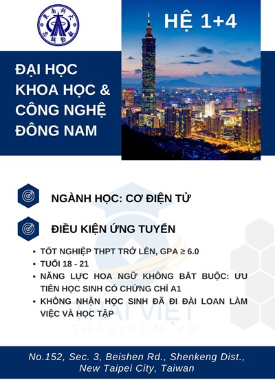 TUYỂN SINH - Đại Học Khoa Học và Công Nghệ Đông Nam - Hệ 1+ 4 