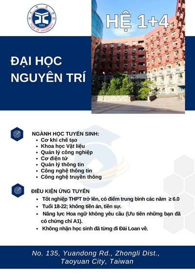 TUYỂN SINH - Đại Học Nguyên Trí - Hệ 1+4