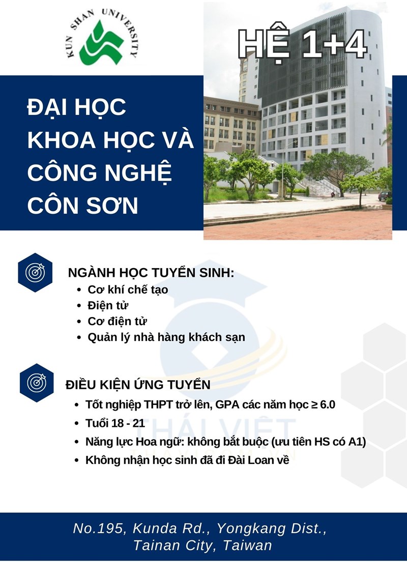 TUYỂN SINH -  Đại Học Khoa Học và Công Nghệ Côn Sơn - Hệ vừa học vừa làm