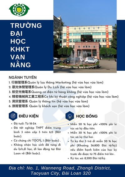 TUYỂN SINH - Trường Đại Học KHKT Vạn Năng 