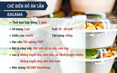 ĐƠN HÀNG CHẾ BIẾN ĐỒ ĂN SẴN - KAGAWA